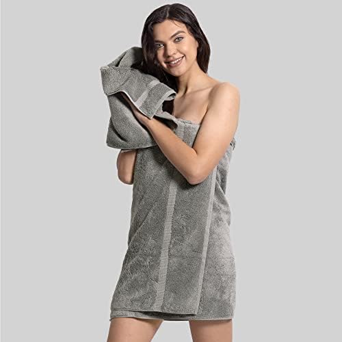 Chakir Turkish Linens Premium Cotton Towels Set Gray 6 Piece