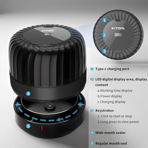Electric Mason Jar Vacuum Sealer Kit with 10 Jar Lids