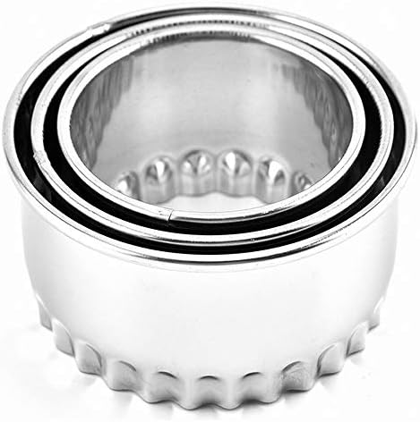 Stainless Steel Cookie Cutters 3Pcs Flower Edge Set