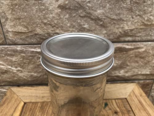 Rust Resistant Reusable Silver Aluminum Airtight Lids for Mason Jars 12 Pack