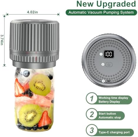 UNERVER M12 Auto Stop Electric Mason Jar Vacuum Sealer