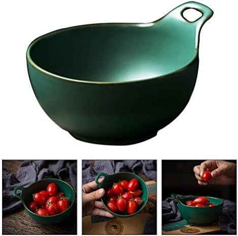 Hemoton Ceramic Ice Cream Bowl Decorative Fruit Dish