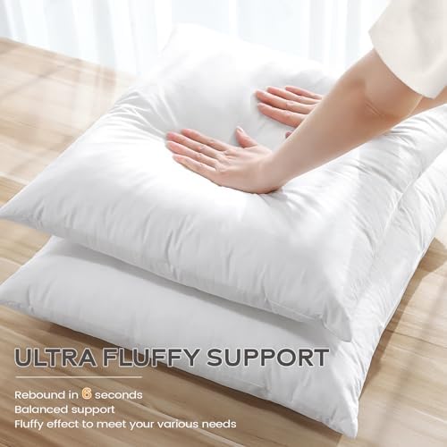 SAVORI Down Feather Throw Pillow Inserts 12x20 White