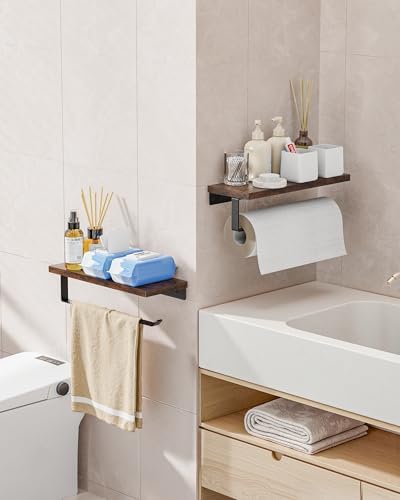 Banawey Wall Mount Paper Towel Holder with Shelf