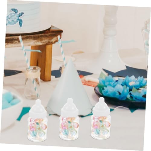 KOMBIUDA 24pcs Clear Candy Boxes Unique Bottle Design for Party Favors
