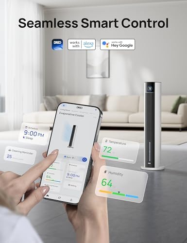 Dreo Evaporative Air Cooler 43 Floor Fan with APP Control