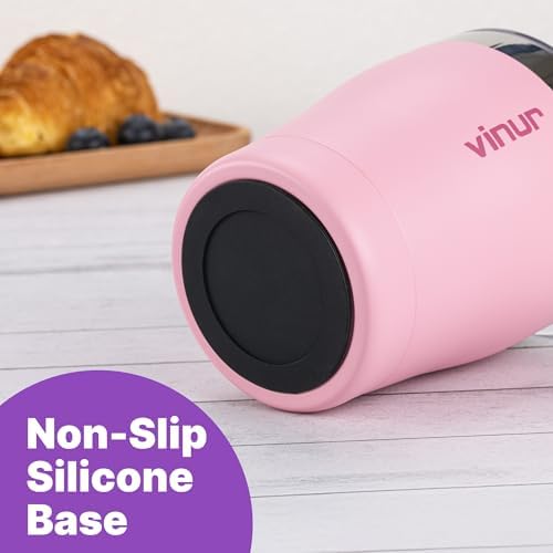VINUR Kids Cup 9 oz Vacuum Insulated Tumbler with Lid and Straw Purple