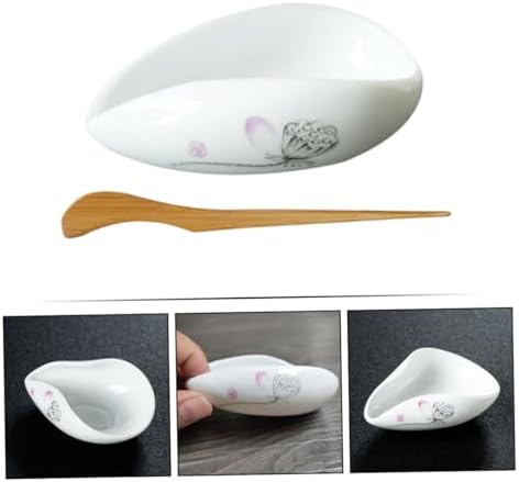 LIFKOME Tea Spoon Ceramic Leaf Dispenser Scoop Set