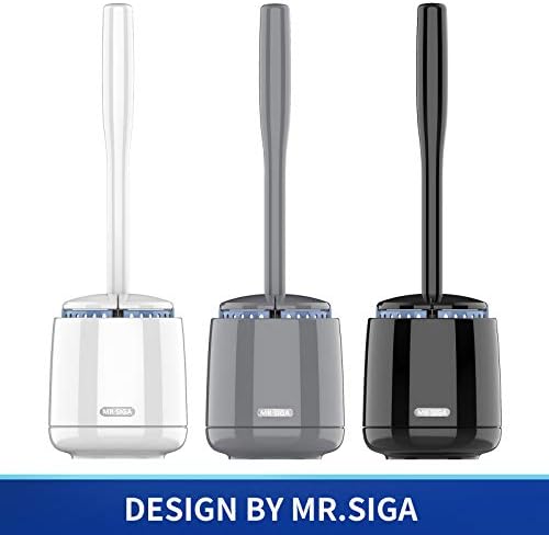 MRSIGA Toilet Bowl Brush with Holder White 1 Pack