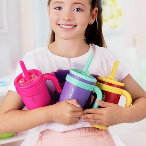 VINUR Kids Insulated Tumbler 17 oz Purple Pink