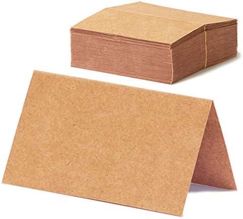 MATICAN 100 Count Kraft Place Cards for Weddings and Events