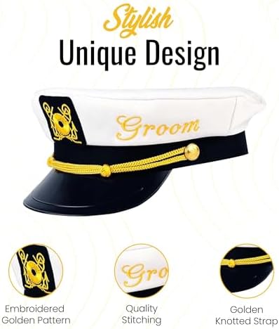 Bachelor Party Captains Hat Glasses Sash Set
