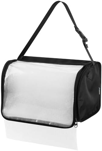 Kitchen Paper Towel Holder with Transparent Cover Black