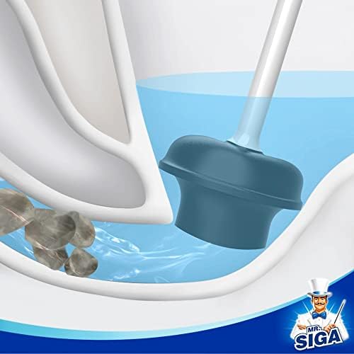 MRSIGA Toilet Plunger with Holder White