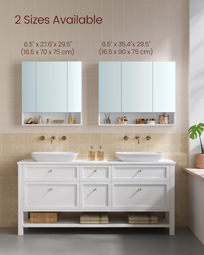 VASAGLE Medicine Cabinet with Mirror and Storage