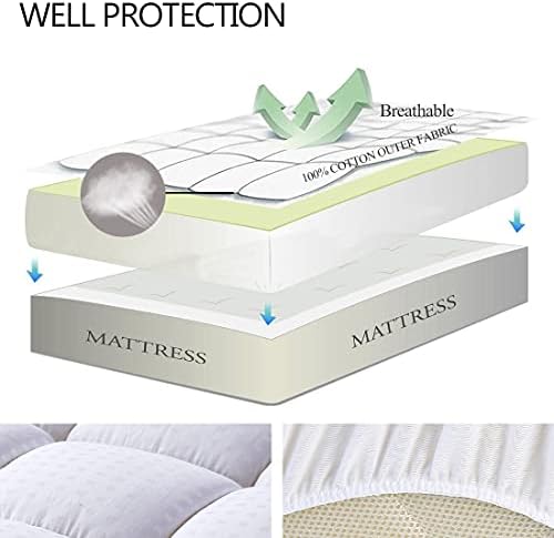 EASELAND King Mattress Pad 78x80 White