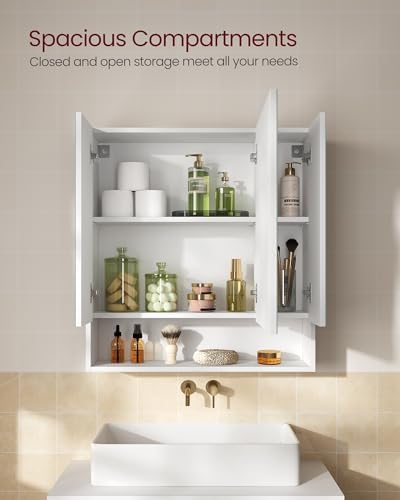 VASAGLE Medicine Cabinet with Mirror and Storage