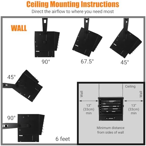 GarveeTech 10000W Garage Heater with Remote and Timer