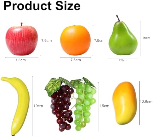 20 Pcs Realistic Fake Fruit Decoration Set