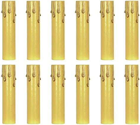 Ciata 6-inch Ivory Paper Candle Covers 12 Pack