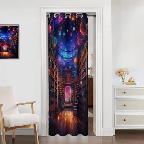 Wuminmin Bookshelf Door Curtain for Kids Bedroom