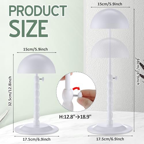 Geelin 4 Pcs Adjustable Metal Hat Stand