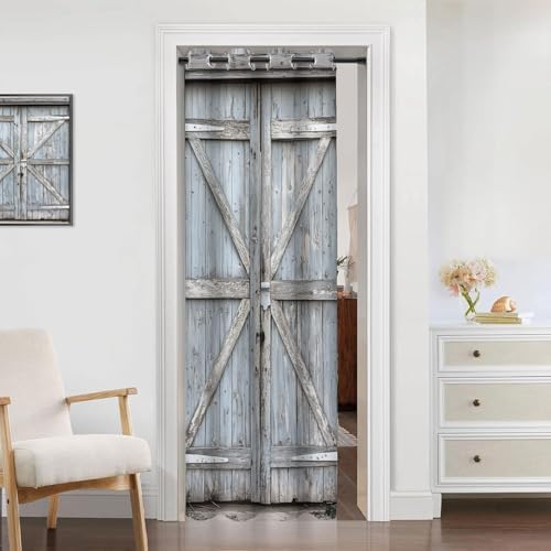 Shixiaoyan Rustic Barn Door Curtain 42W x 80L Panel
