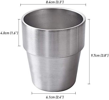 Newk Stainless Steel Cups Set of 2 10 Oz Double Wall Tumblers