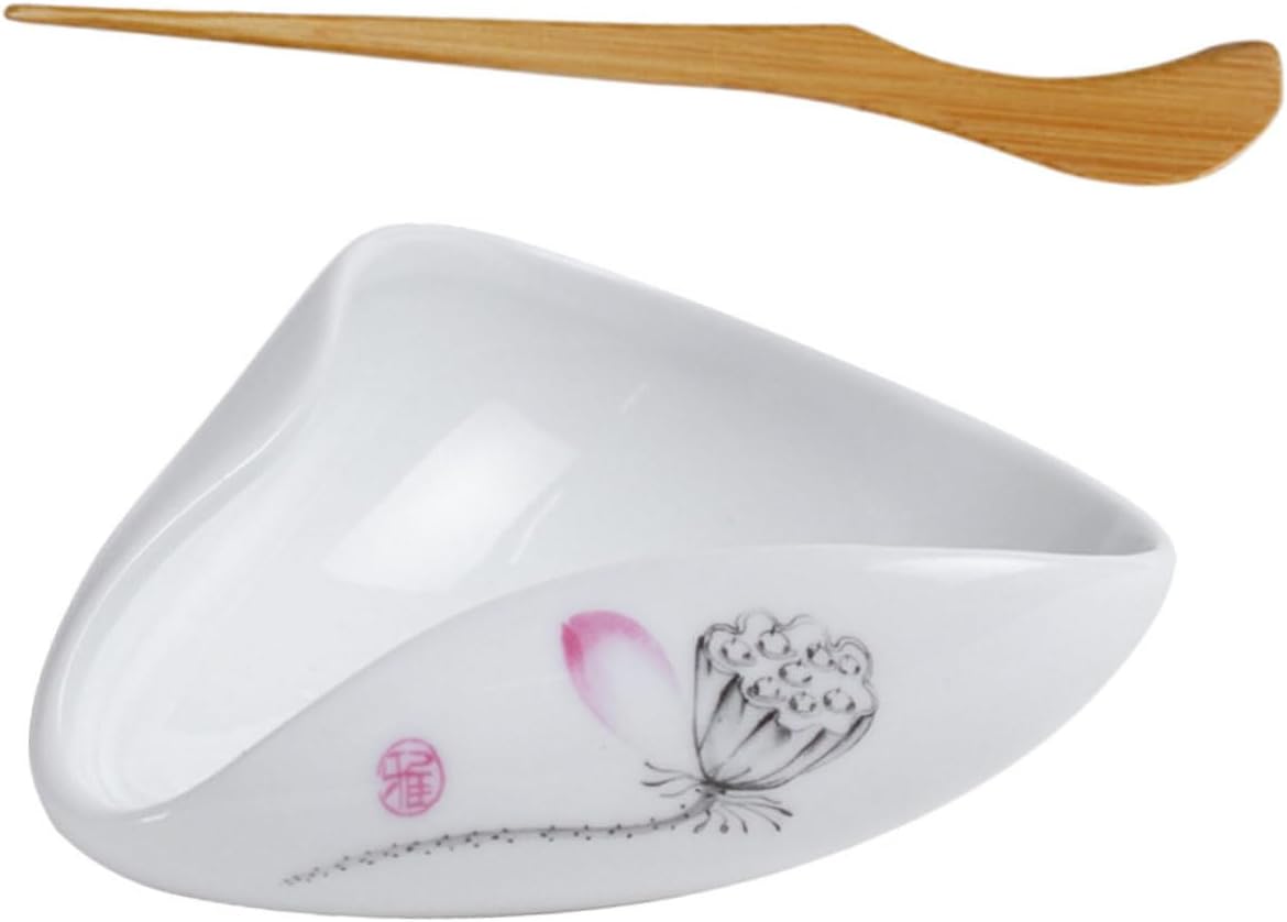 LIFKOME Tea Spoon Ceramic Leaf Dispenser Scoop Set