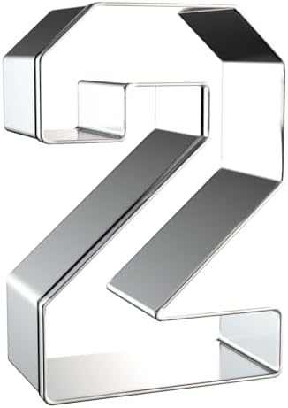 3 Inch Number Cookie Cutter Set - 9 Pieces Stainless Steel