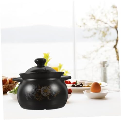 Hemoton 18L Ceramic Stockpot with Lid