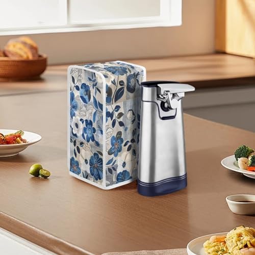 Blue Flower Desk Cover for Manual Can Opener
