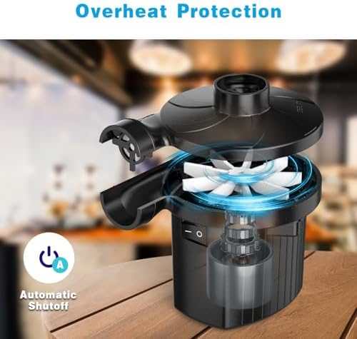 Electric Air Pump with 3 Nozzles for Inflatable Mattresses and More
