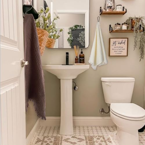 YoulerTex Luxury Hand Towels 2 Pack 14X30 Cream White