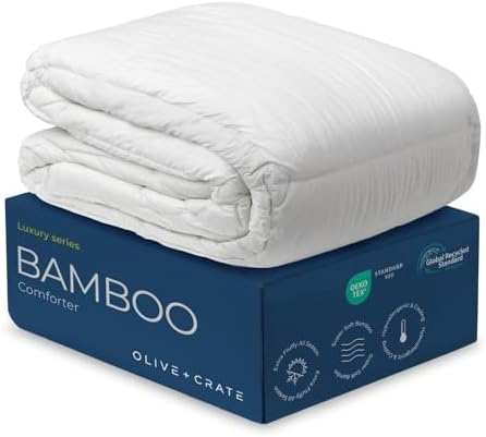 Olive Crate Bamboo Viscose King Comforter - Lightweight Breathable