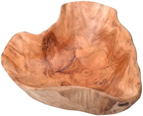 Handmade Natural Root Wood Salad Bowl 12-14 Inch
