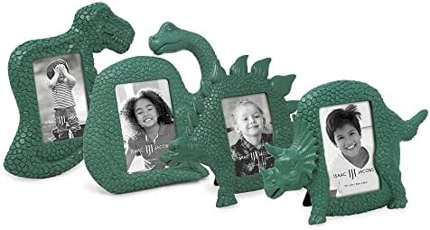 Isaac Jacobs Resin Dinosaur Picture Frame Brontosaurus Green