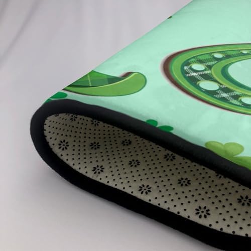 St Patrick Day Carpet Floor Mat 60x39in Washable Flannel Rug Pad