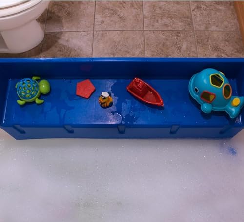 Tub Topper Splash Guard Play Shelf Blue
