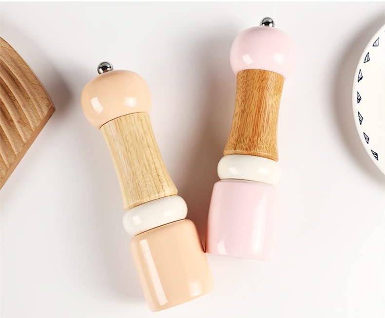 Wooden Pepper and Salt Grinder Set Manual Spice Mill Kitchen Essentials