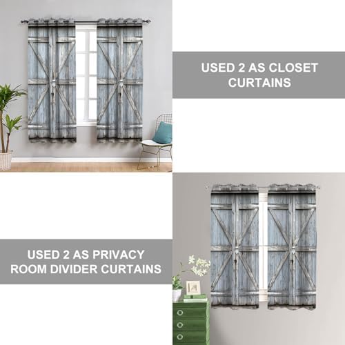 Shixiaoyan Rustic Barn Door Curtain 42W x 80L Panel