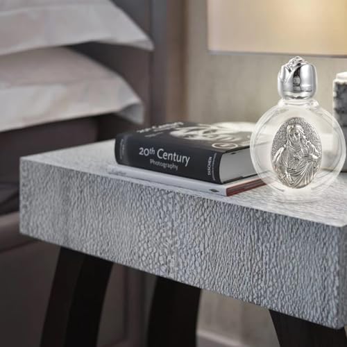 VOSAREA 2 Pack Glass Holy Water Bottles with Silver Cap