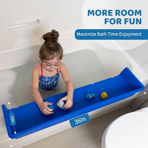 Tub Topper Splash Guard Play Shelf Blue