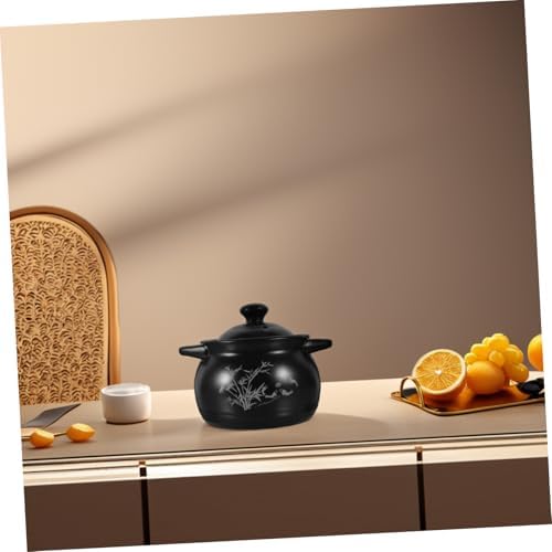 Hemoton 18L Ceramic Stockpot with Lid
