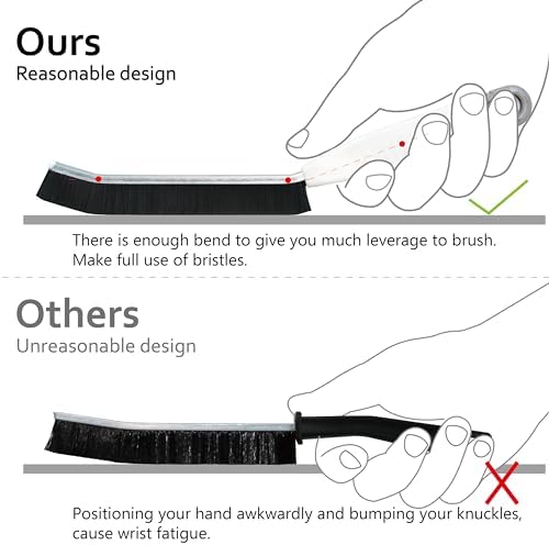 2PCS Hard Bristle Crevice Cleaning Brush for Small Spaces