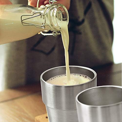 Newk Stainless Steel Cups Set of 2 10 Oz Double Wall Tumblers
