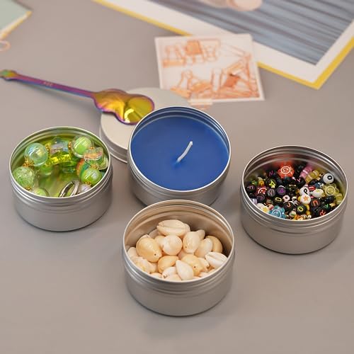 3 Ounce Aluminum Tin Cans 20 Pack with Screw Lid and Labels