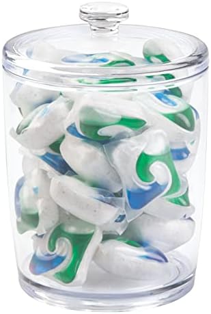 mDesign Clear Plastic Laundry Jar Holder Set 3 Pack