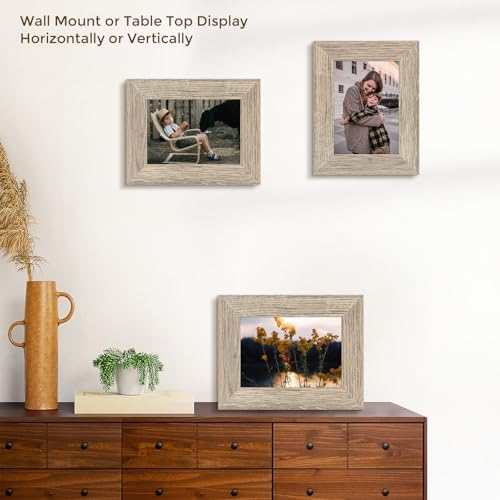Golden State Art 5x7 Beige Picture Frame 2 Pack