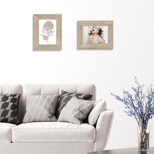 Golden State Art 5x7 Beige Picture Frame 2 Pack
